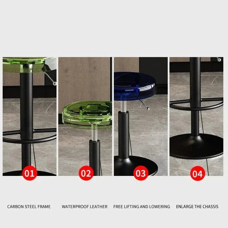 Acrylic High-End Kitchen Island Counter bar Stool-ChandeliersDecor.com