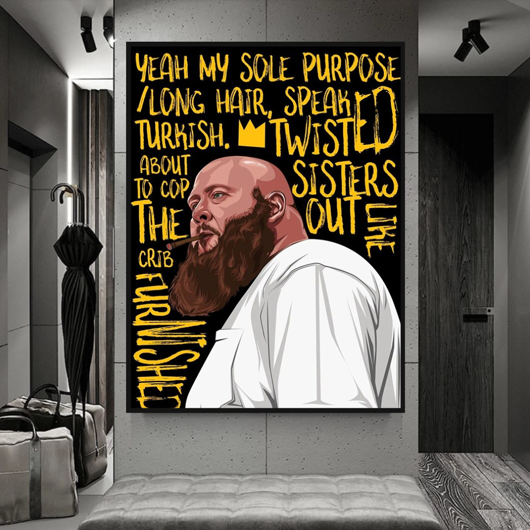 Action Bronson Singer Rapper Canvas Wall Art-ChandeliersDecor.com