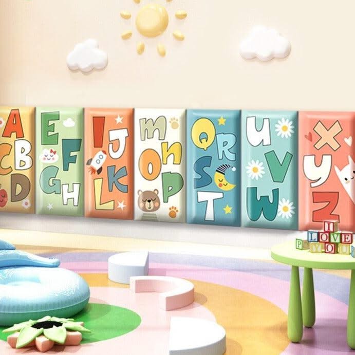 ChandeliersDecor.com-Padded Walls-Adorable Alphabet Kids Wall Padded Safety Cushions