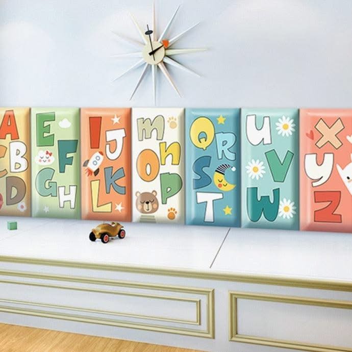 ChandeliersDecor.com-Padded Walls-Adorable Alphabet Kids Wall Padded Safety Cushions