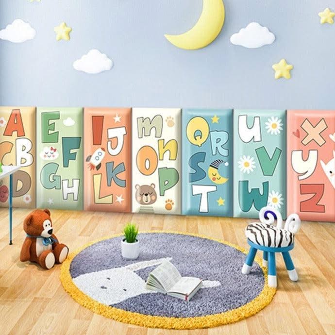 ChandeliersDecor.com-Padded Walls-Adorable Alphabet Kids Wall Padded Safety Cushions