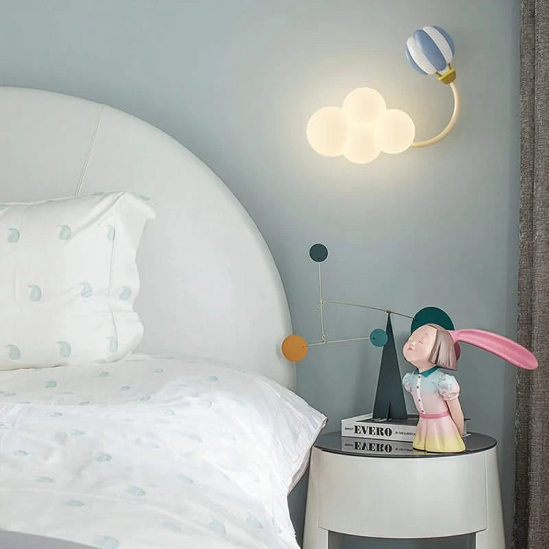 ChandeliersDecor.com-Kids Room Nursery Lighting-Aeroplane in Clouds Wall Light for Kids Room