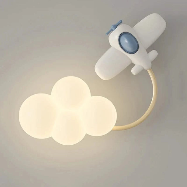 Aeroplane in Clouds Wall Light for Kids Room-ChandeliersDecor.com