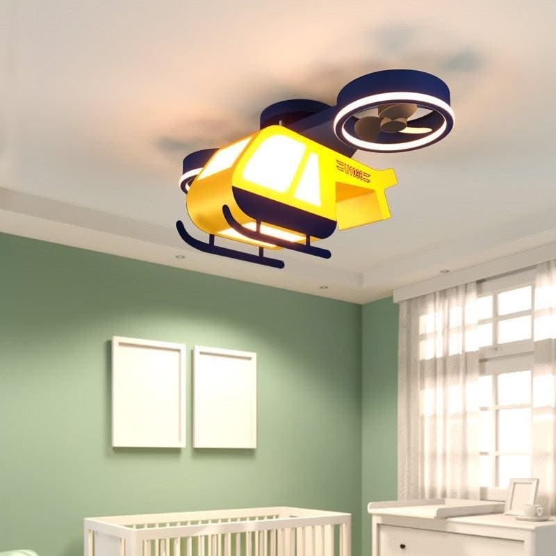 ChandeliersDecor.com-Kids Room Nursery Lighting-Aeroplane Light and Fan - Cool Your Room with Style