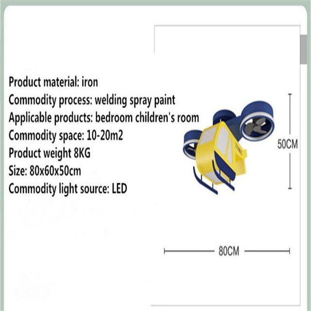 ChandeliersDecor.com-Kids Room Nursery Lighting-Aeroplane Light and Fan - Cool Your Room with Style