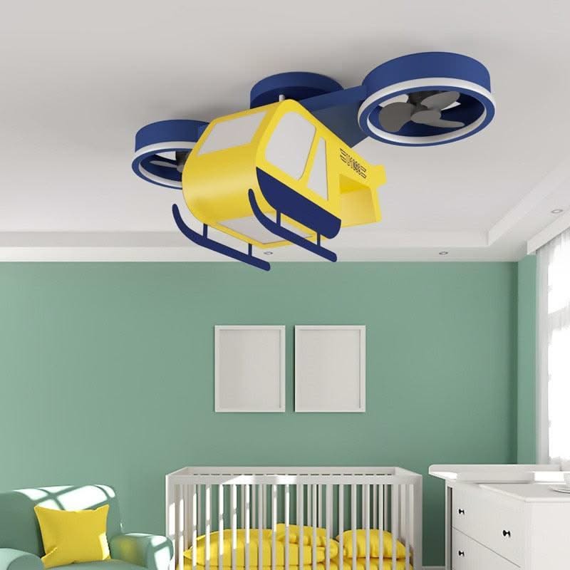ChandeliersDecor.com-Kids Room Nursery Lighting-Aeroplane Light and Fan - Cool Your Room with Style