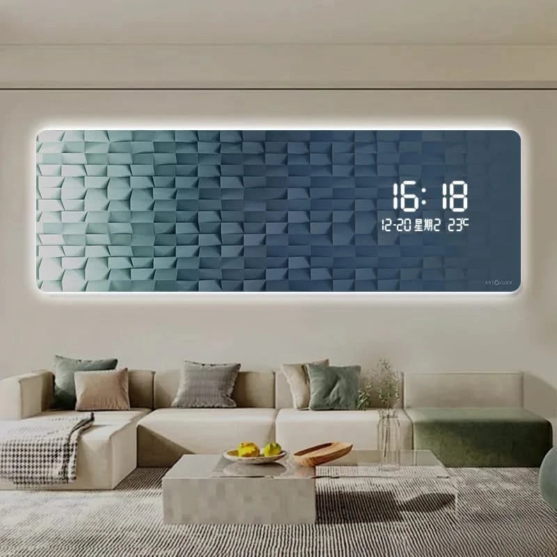 ChandeliersDecor.com-Wall Clocks-Aesthetic Luminous Digital Clock for Living Room