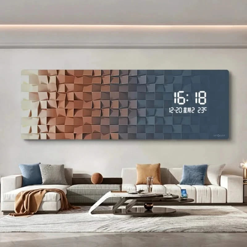 ChandeliersDecor.com-Wall Clocks-Aesthetic Luminous Digital Clock for Living Room