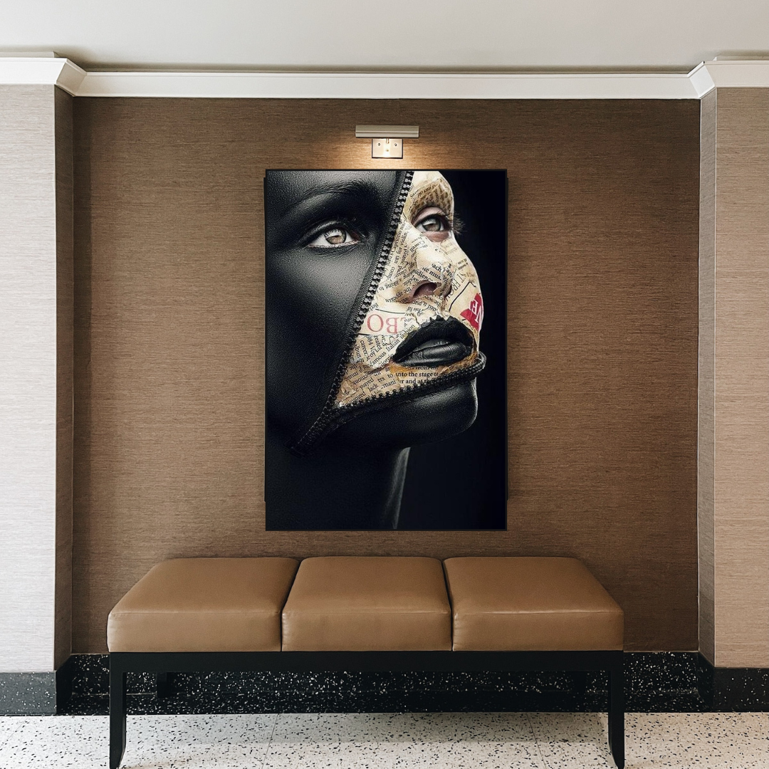 Afro Girl Model Canvas Wall Art-ChandeliersDecor.com