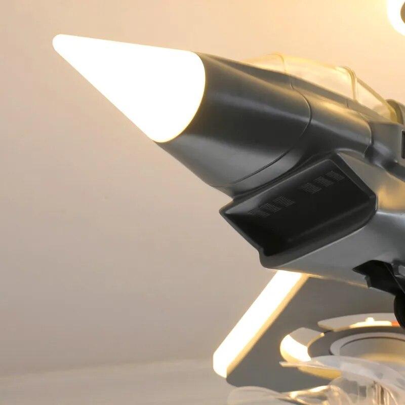 ChandeliersDecor.com-Kids Room Nursery Lighting-Airplane Ceiling Light with Fan for Kids Room
