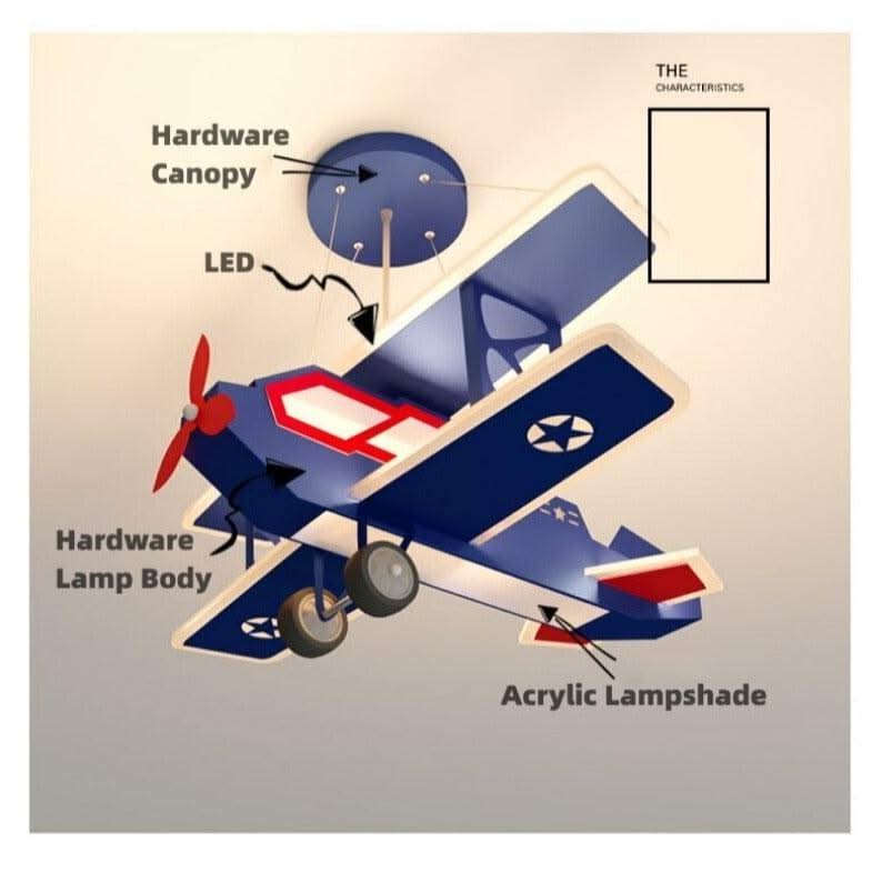 ChandeliersDecor.com-Kids Room Nursery Lighting-Airplane LED Hanging Light for Kids Room