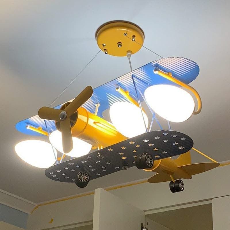 ChandeliersDecor.com-Kids Room Nursery Lighting-Airplane LED Light with Fan - Enjoy Comfortable Lighting