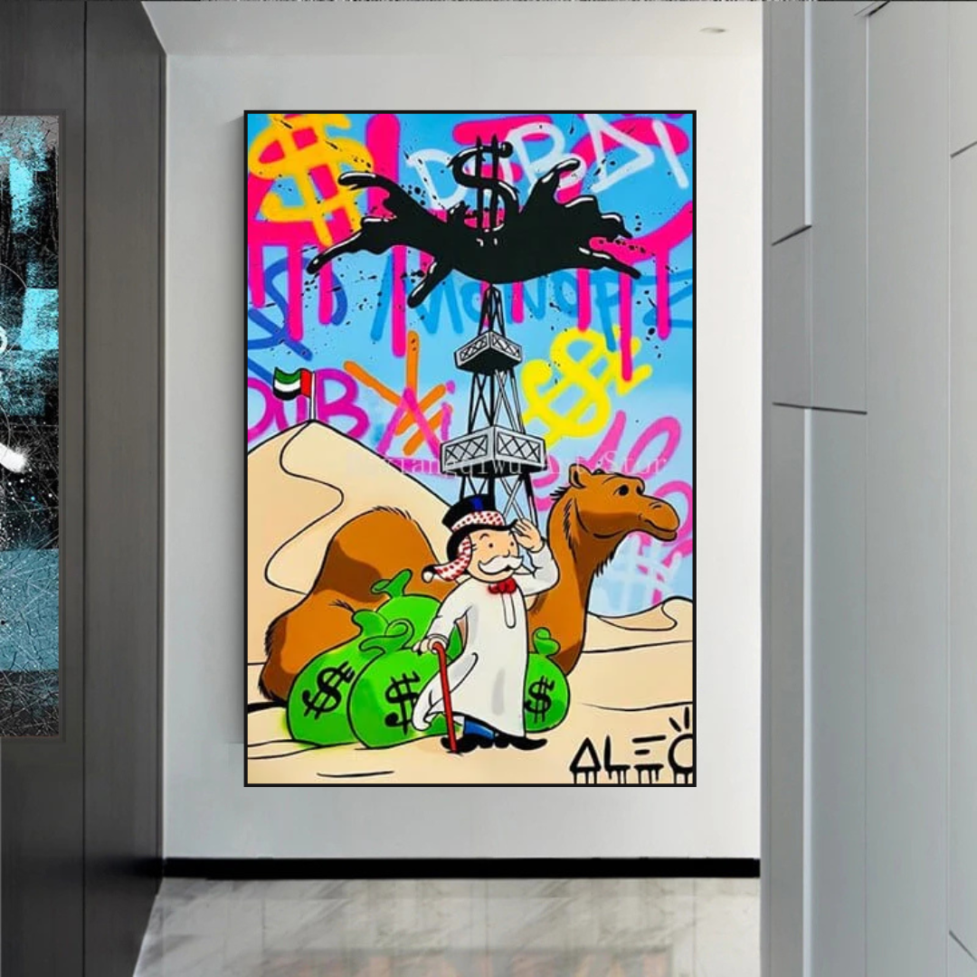 Alec Monopoly Art: Discover Oil Millionaire-ChandeliersDecor.com
