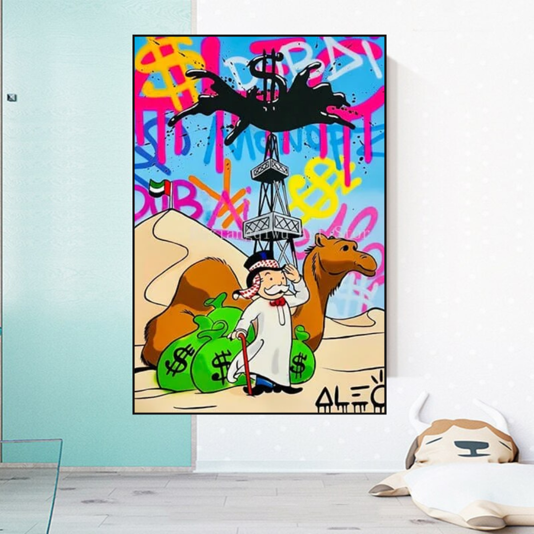 Alec Monopoly Art: Discover Oil Millionaire-ChandeliersDecor.com