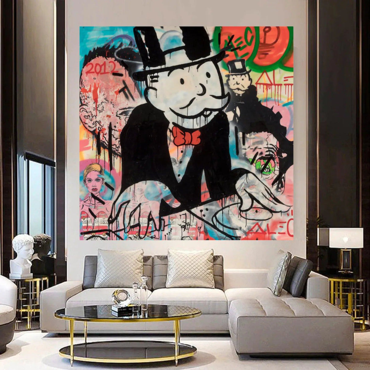 ChandeliersDecor.com-Monopoly Wall Poster-Alec Monopoly DJ Music Canvas Wall Art