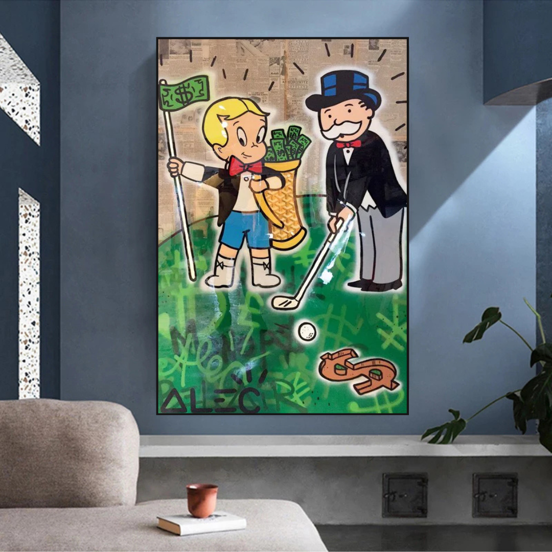 ChandeliersDecor.com-Monopoly Wall Poster-Alec Monopoly Go yard Golf Canvas Print