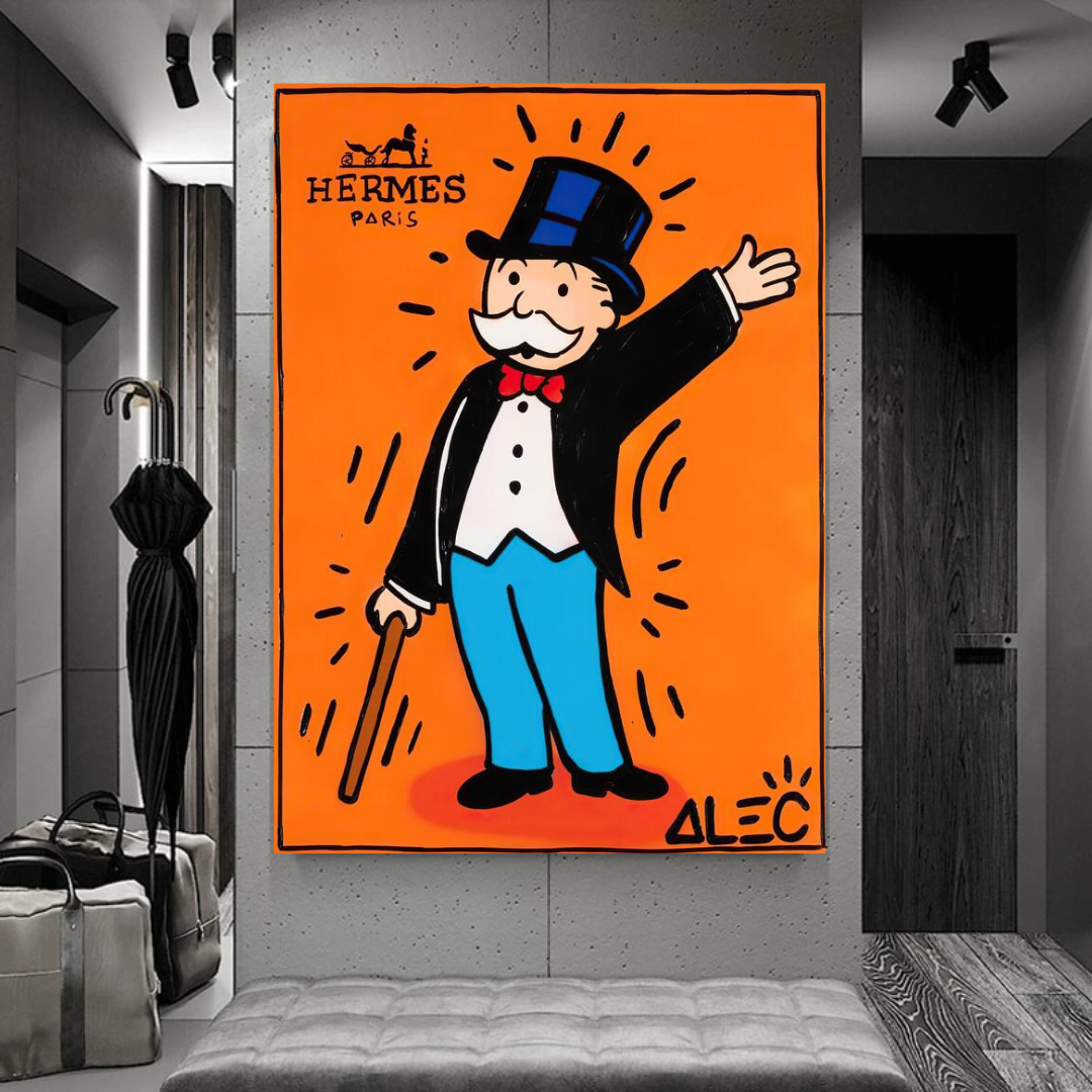 Alec Monopoly Hermes: Magician Art for Unique Wall Decor-ChandeliersDecor.com