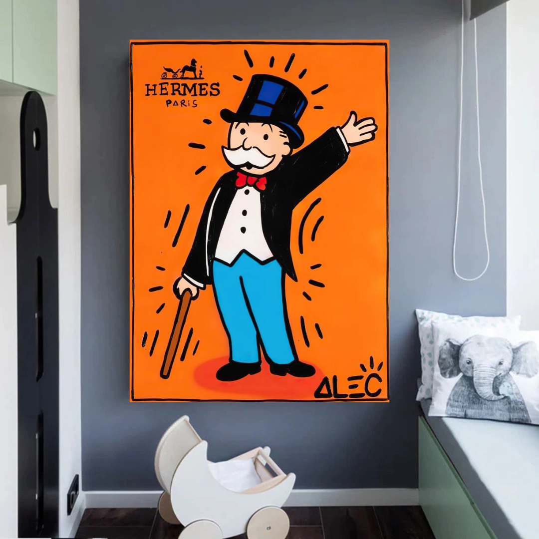 ChandeliersDecor.com-Monopoly Wall Poster-Alec Monopoly Hermes: Magician Art for Unique Wall Decor