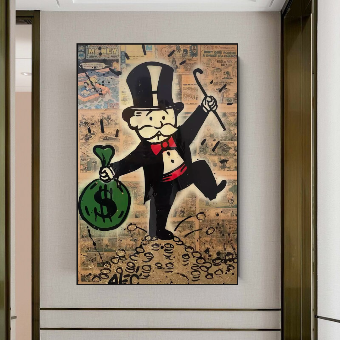Alec Monopoly Magician: Millionaire Art by Money Man-ChandeliersDecor.com