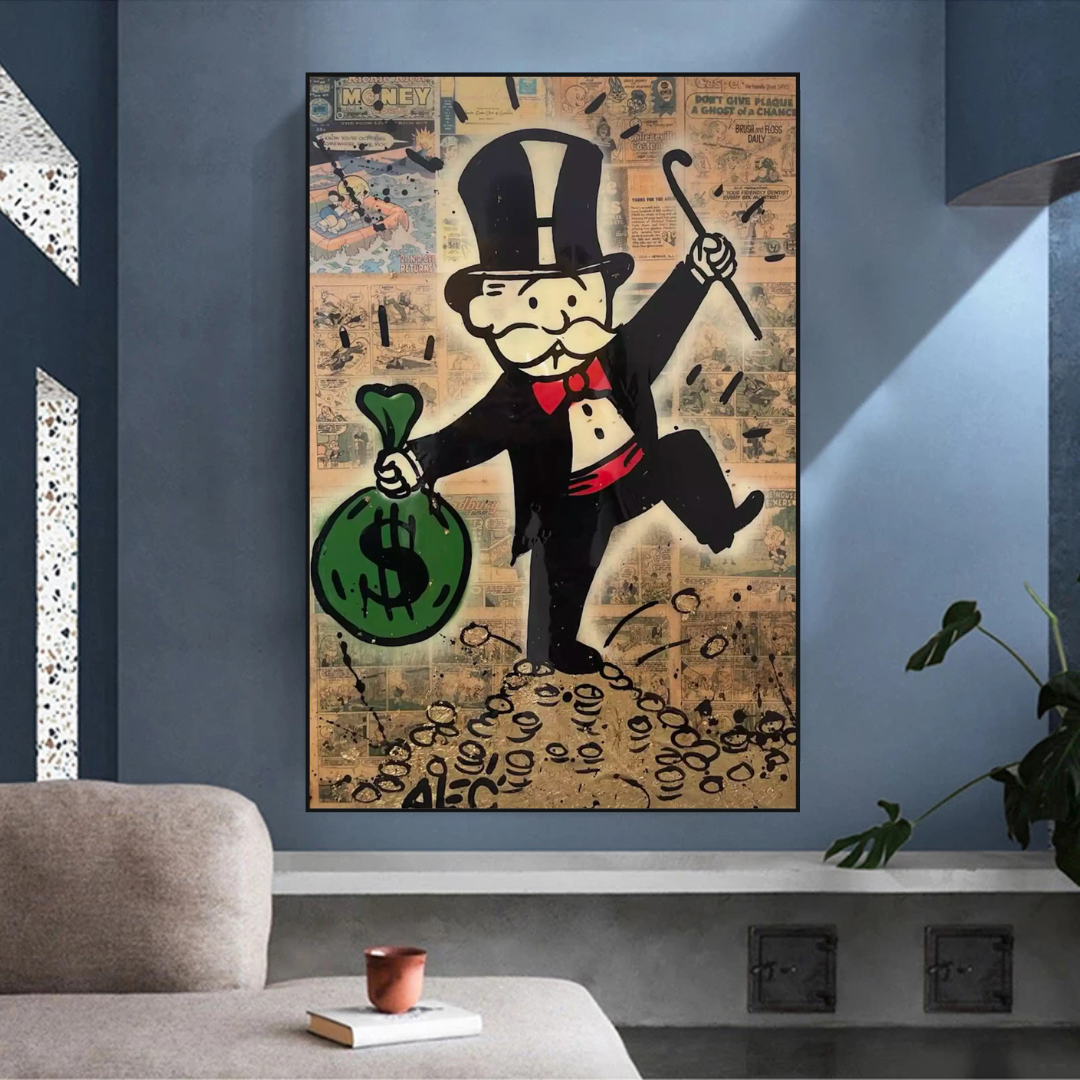 Alec Monopoly Magician: Millionaire Art by Money Man-ChandeliersDecor.com