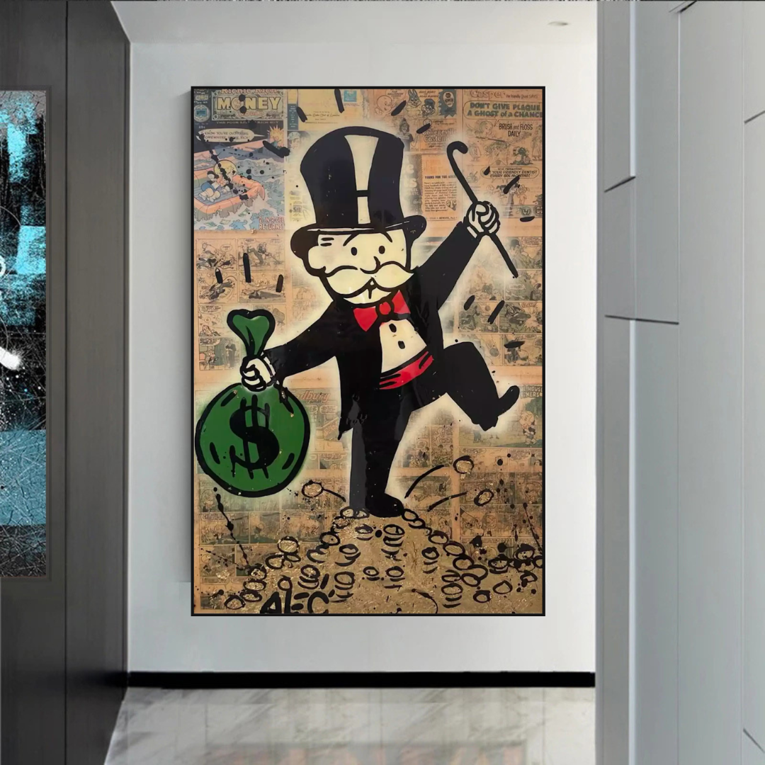 Alec Monopoly Magician: Millionaire Art by Money Man-ChandeliersDecor.com