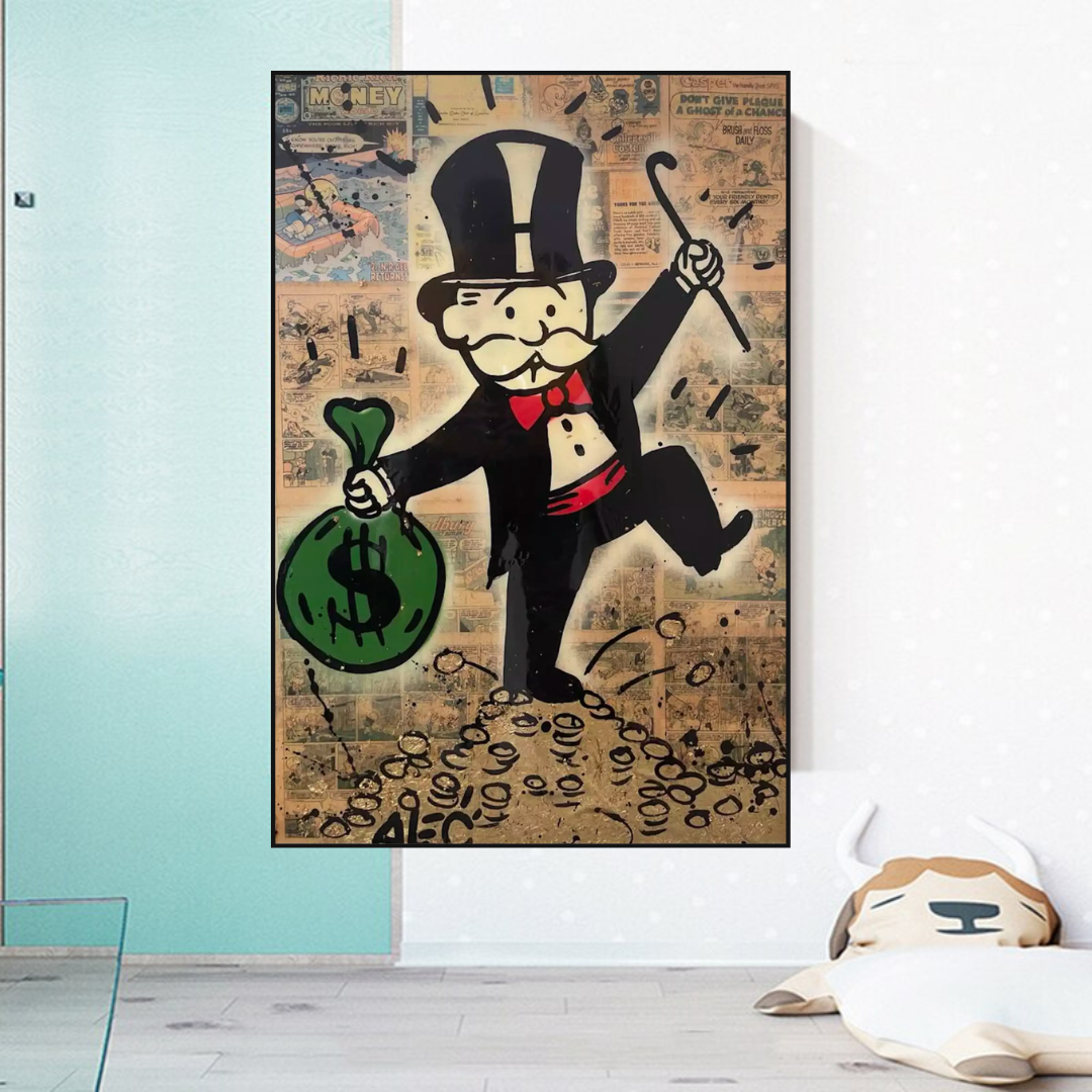 Alec Monopoly Magician: Millionaire Art by Money Man-ChandeliersDecor.com