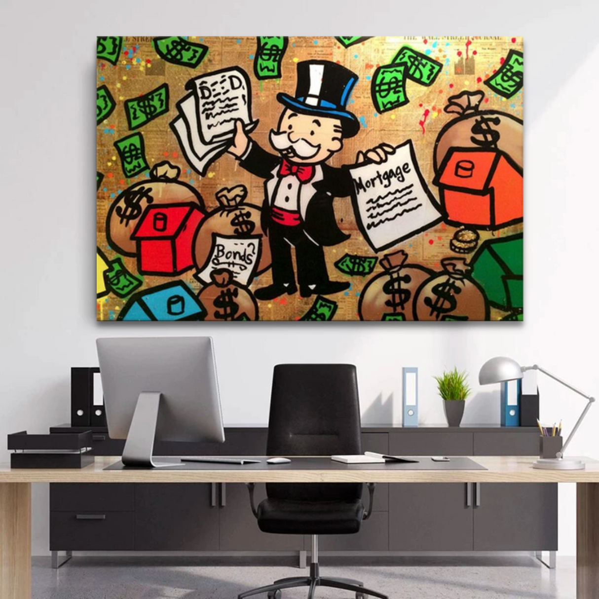 ChandeliersDecor.com-Monopoly Wall Poster-Alec Monopoly Man Deed: Authentic Artwork for Collectors