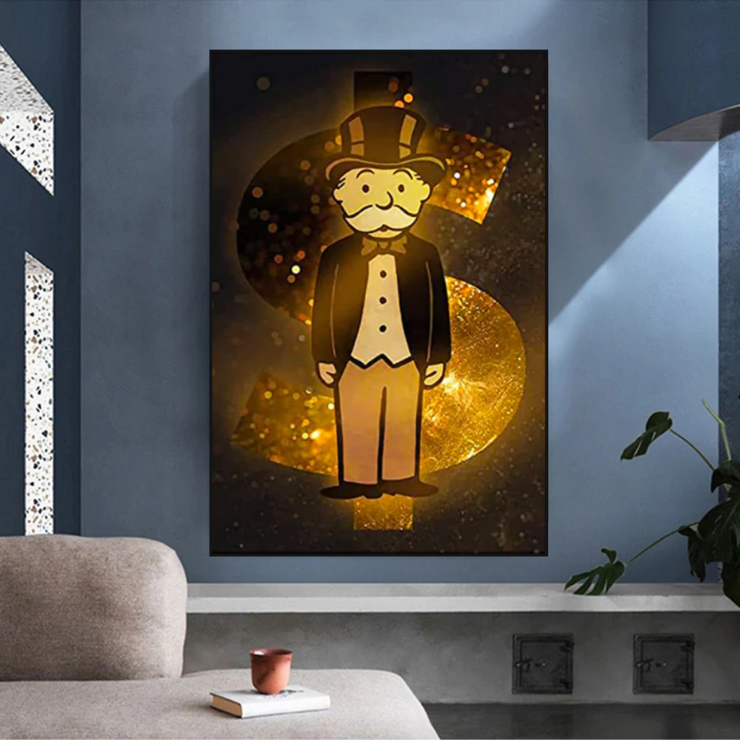 ChandeliersDecor.com-Monopoly Wall Poster-Alec Monopoly Man Gold: Unraveling the Iconic Quirkiness
