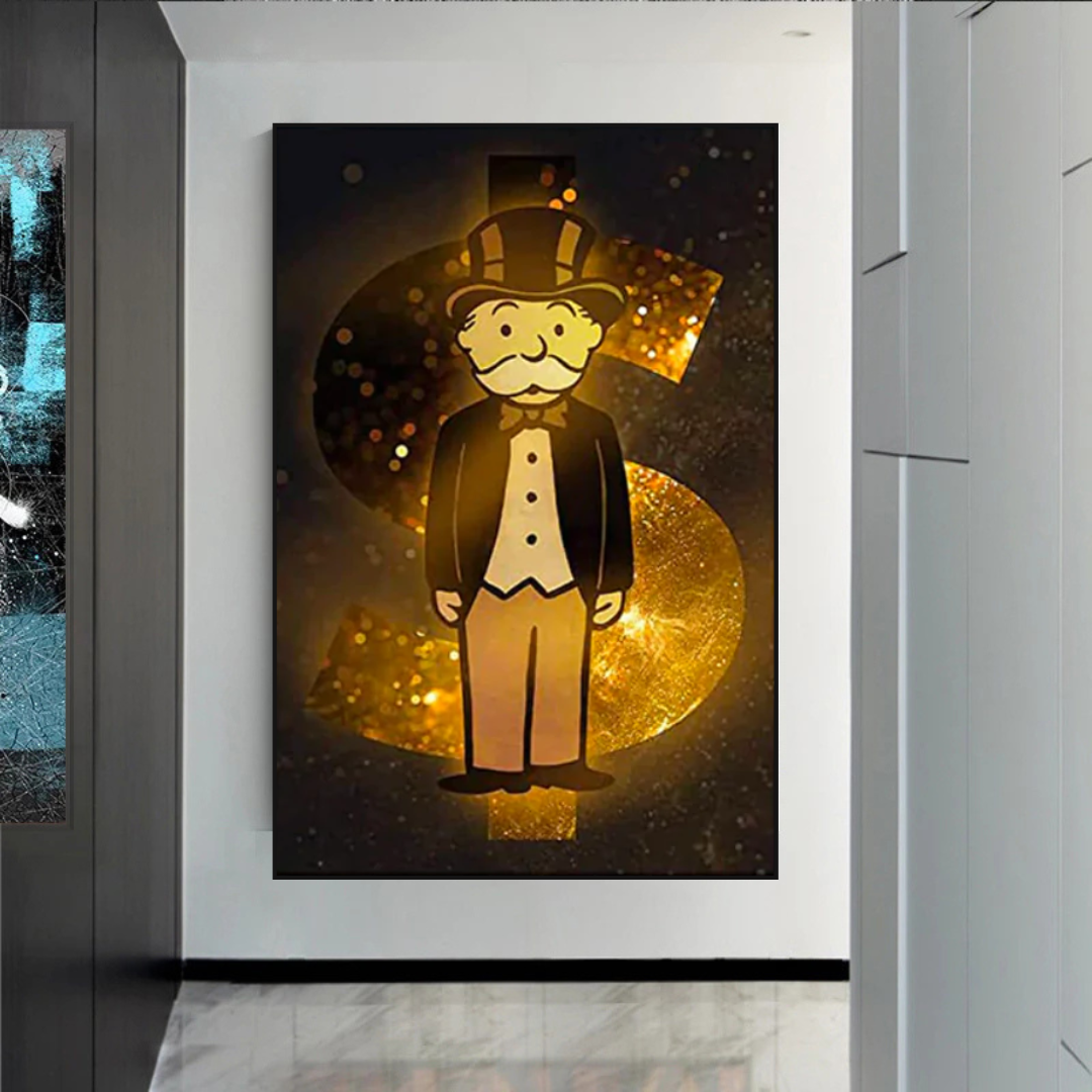 ChandeliersDecor.com-Monopoly Wall Poster-Alec Monopoly Man Gold: Unraveling the Iconic Quirkiness