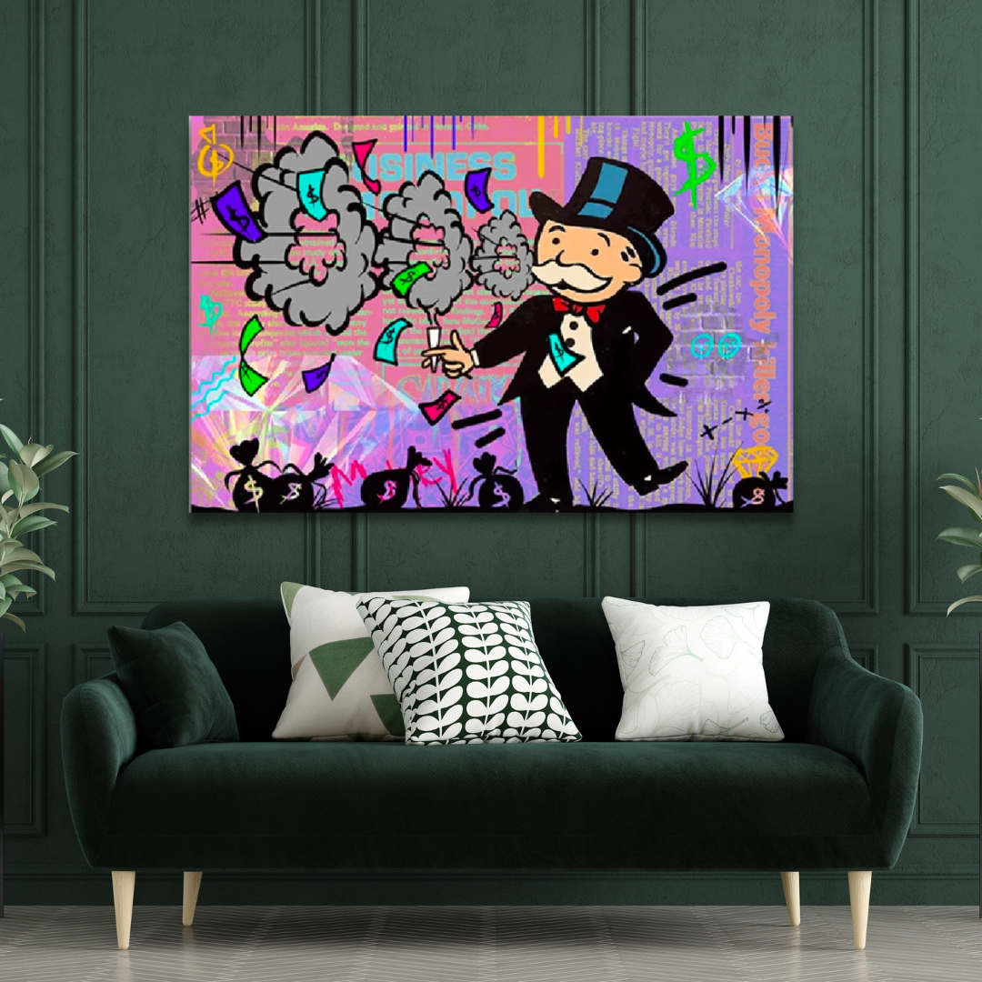 Alec Monopoly Man Hoops: Exclusive urban art inspiration-ChandeliersDecor.com