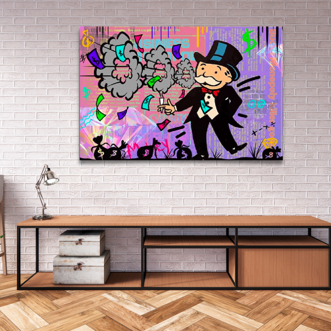 Alec Monopoly Man Hoops: Exclusive urban art inspiration-ChandeliersDecor.com