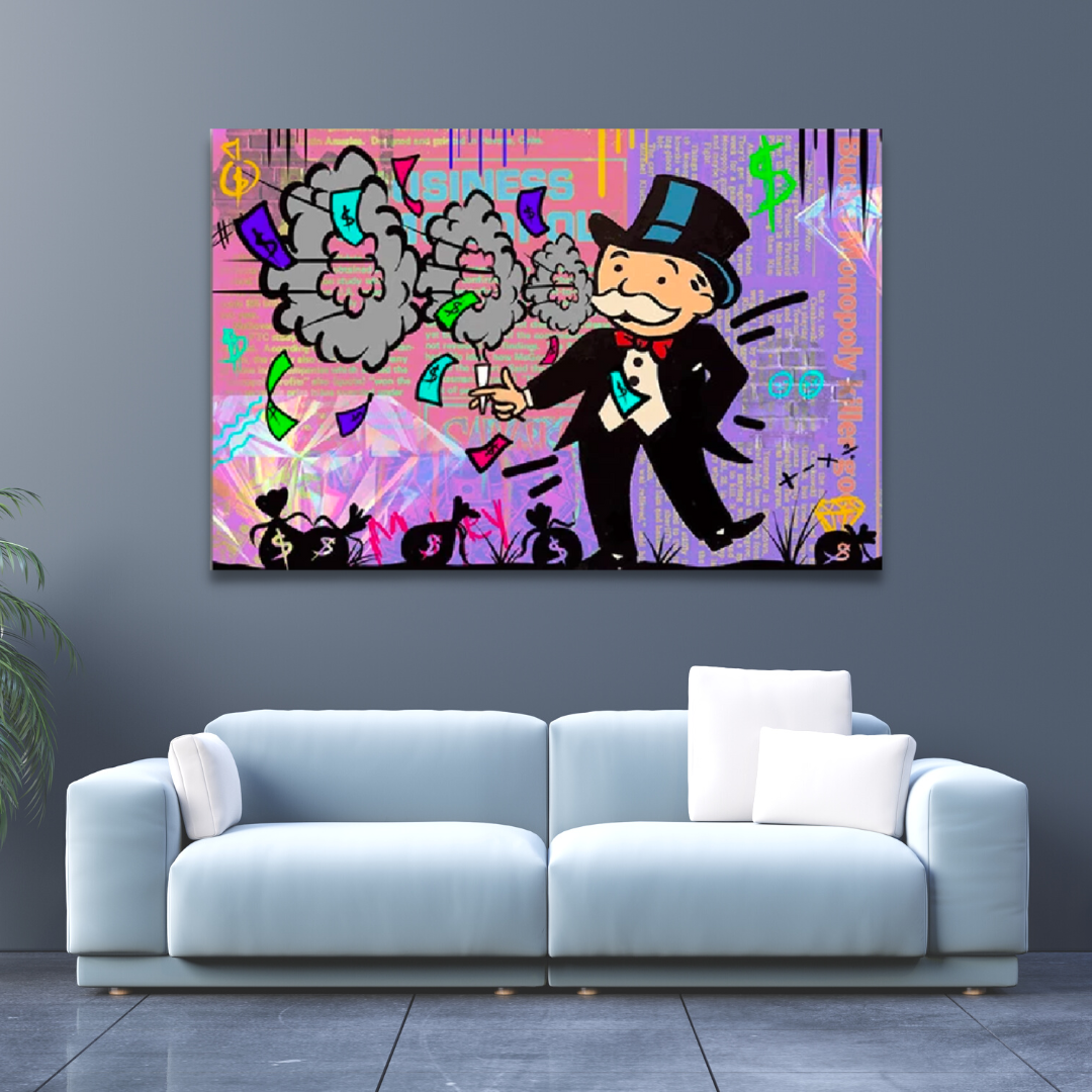 Alec Monopoly Man Hoops: Exclusive urban art inspiration-ChandeliersDecor.com