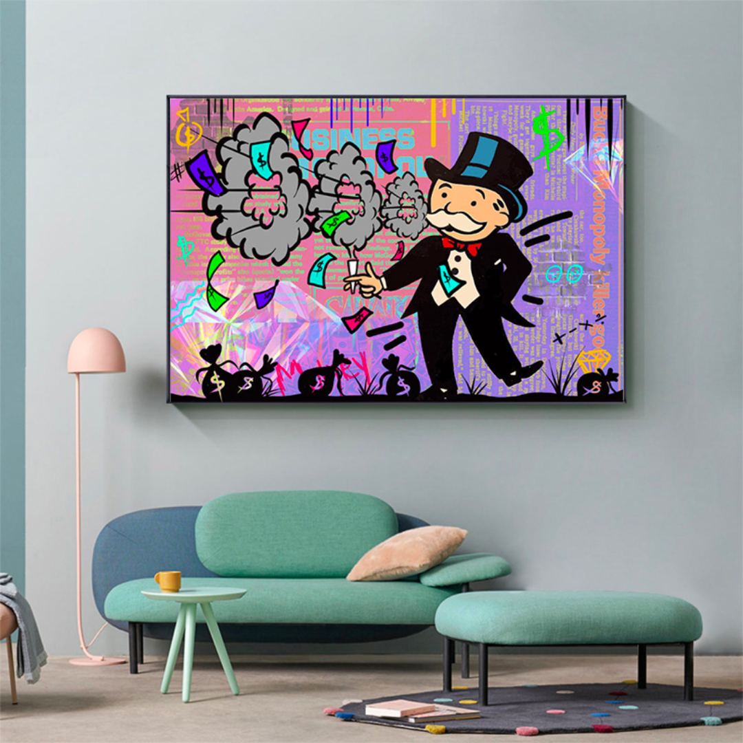 Alec Monopoly Man Hoops: Exclusive urban art inspiration-ChandeliersDecor.com
