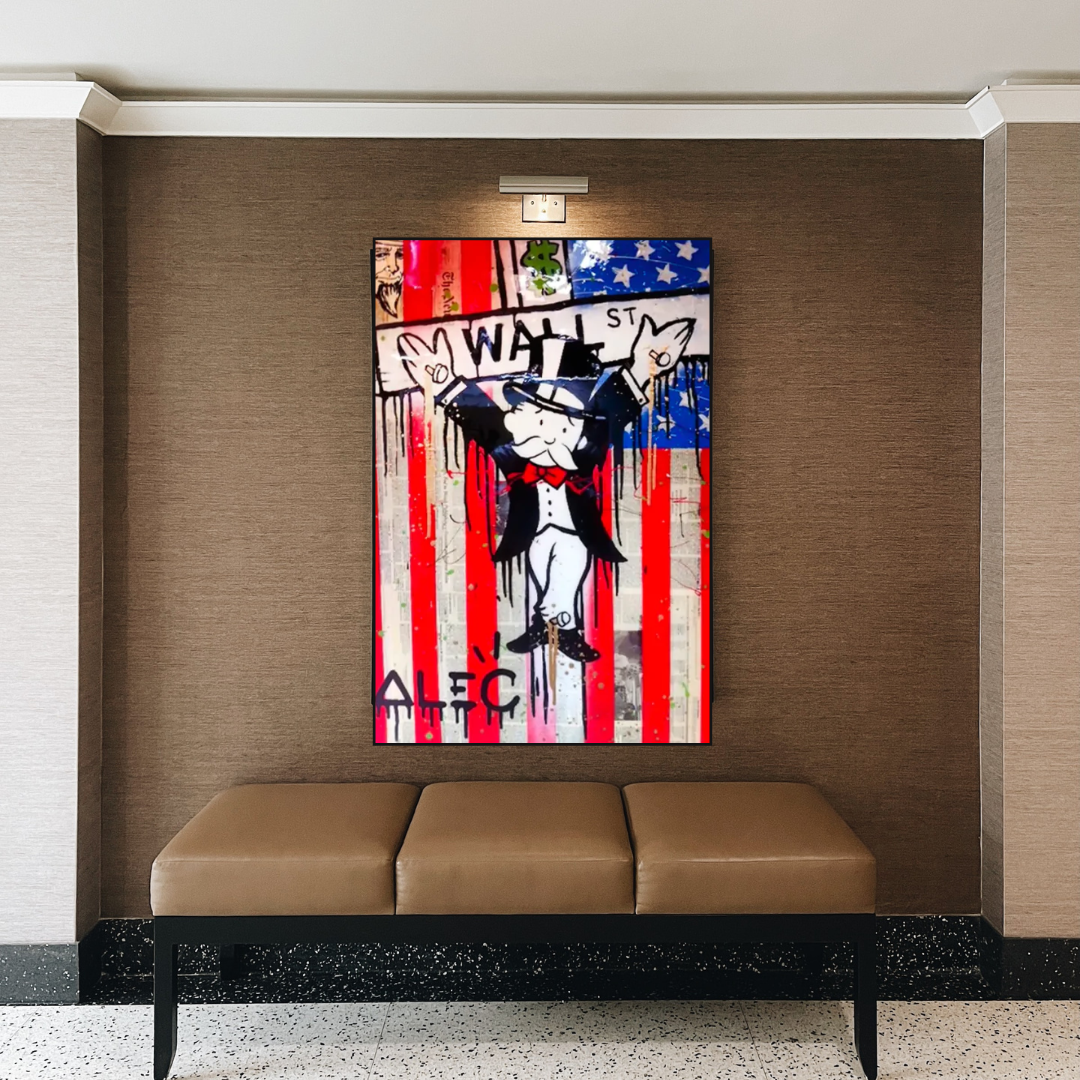 ChandeliersDecor.com-Monopoly Wall Poster-Alec Monopoly Millionaire Wall Street USA Canvas Wall Art