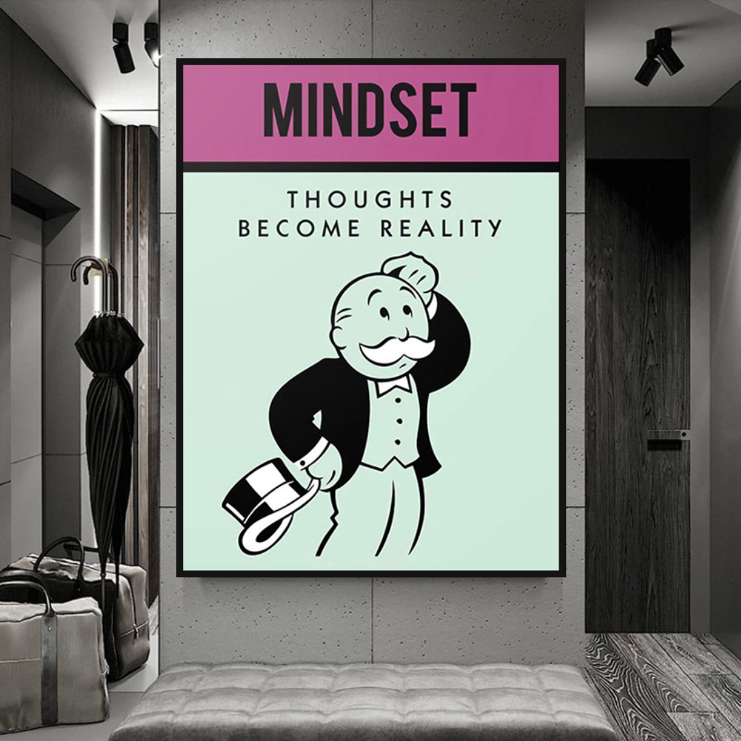 ChandeliersDecor.com-Monopoly Wall Poster-Alec Monopoly Mindset Canvas Wall Art