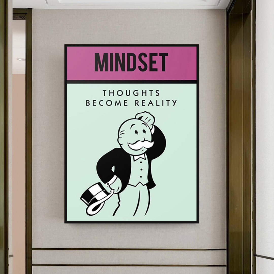 ChandeliersDecor.com-Monopoly Wall Poster-Alec Monopoly Mindset Canvas Wall Art