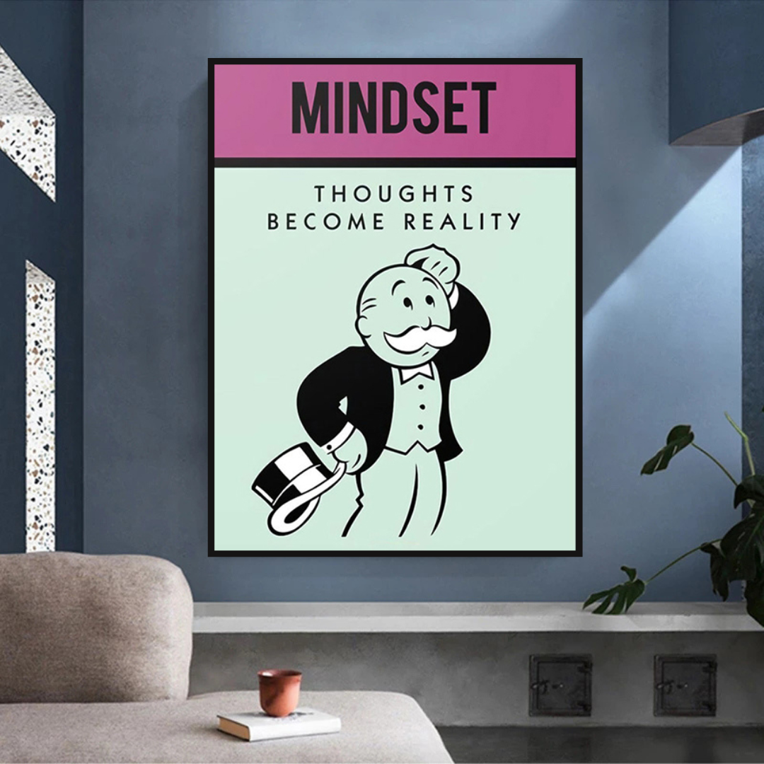 ChandeliersDecor.com-Monopoly Wall Poster-Alec Monopoly Mindset Canvas Wall Art