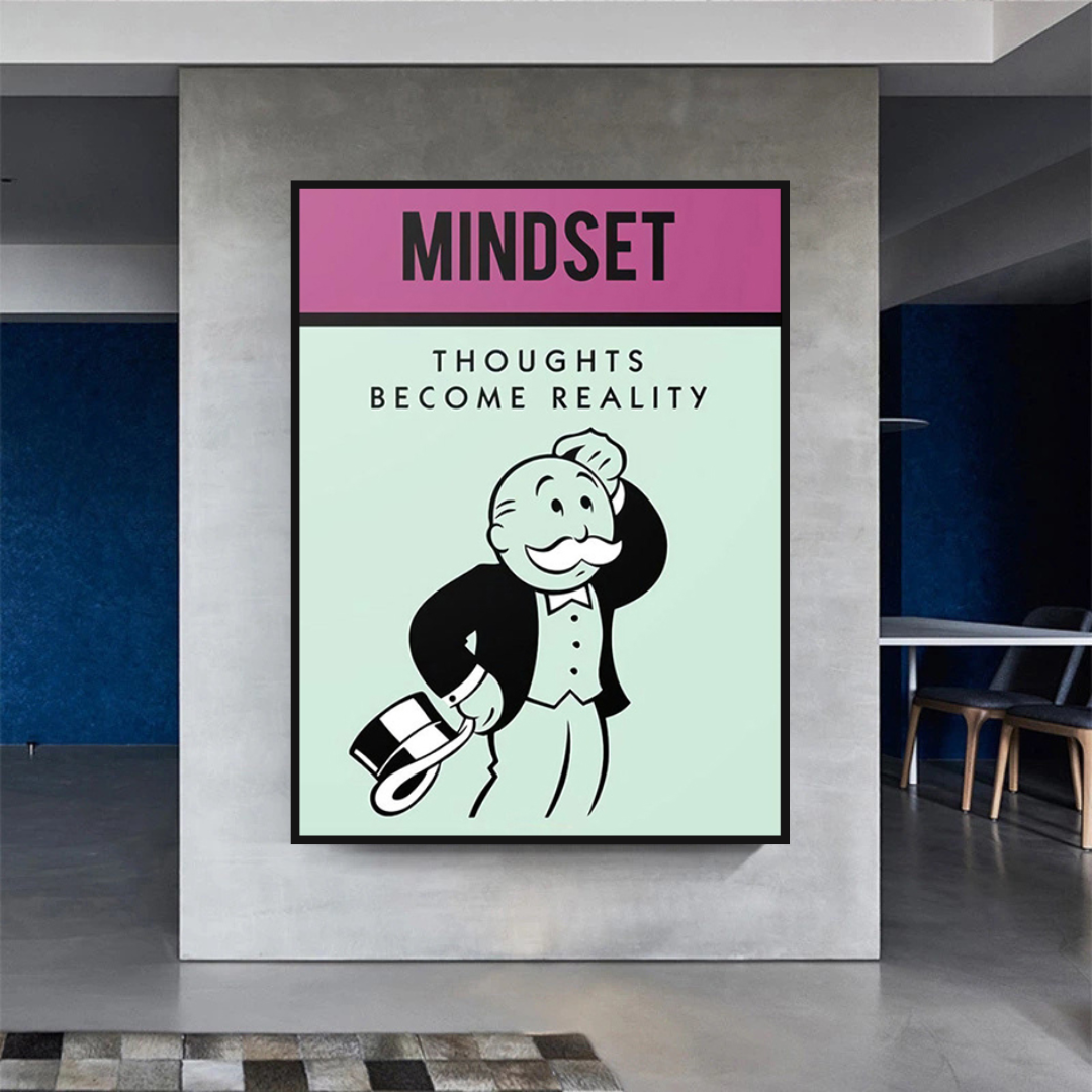 ChandeliersDecor.com-Monopoly Wall Poster-Alec Monopoly Mindset Canvas Wall Art