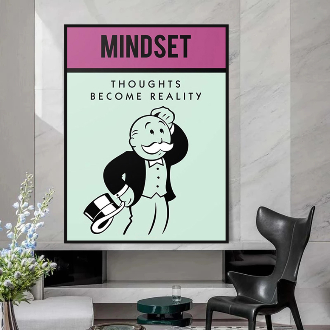 ChandeliersDecor.com-Monopoly Wall Poster-Alec Monopoly Mindset Canvas Wall Art