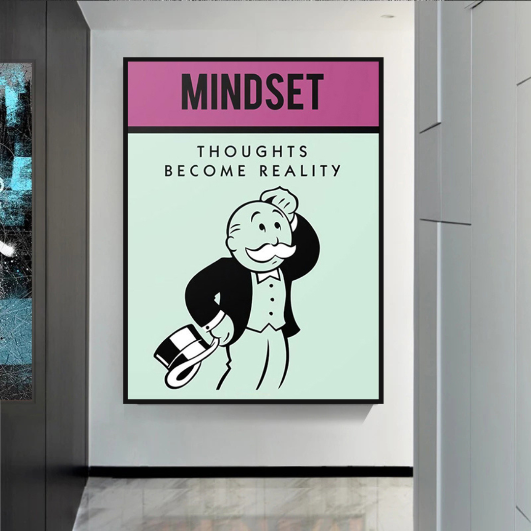 ChandeliersDecor.com-Monopoly Wall Poster-Alec Monopoly Mindset Canvas Wall Art