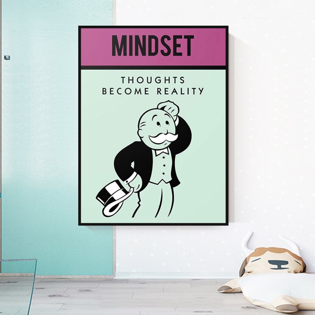 ChandeliersDecor.com-Monopoly Wall Poster-Alec Monopoly Mindset Canvas Wall Art