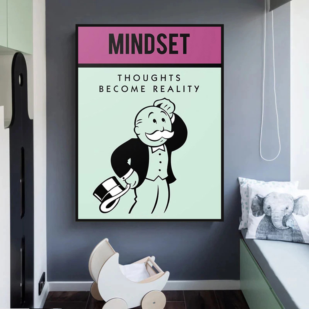 ChandeliersDecor.com-Monopoly Wall Poster-Alec Monopoly Mindset Canvas Wall Art