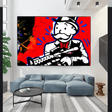 ChandeliersDecor.com-Godfather Wall Art-Alec Monopoly Money Man Gangster Scarface Canvas Wall Art