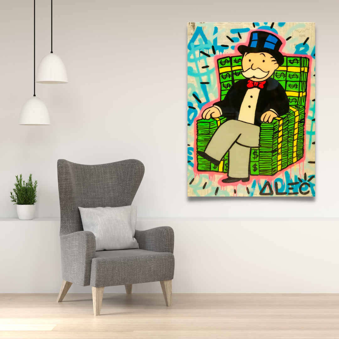 ChandeliersDecor.com-Monopoly Wall Poster-Alec Monopoly Money Millionaire Poster - Original Art Prints