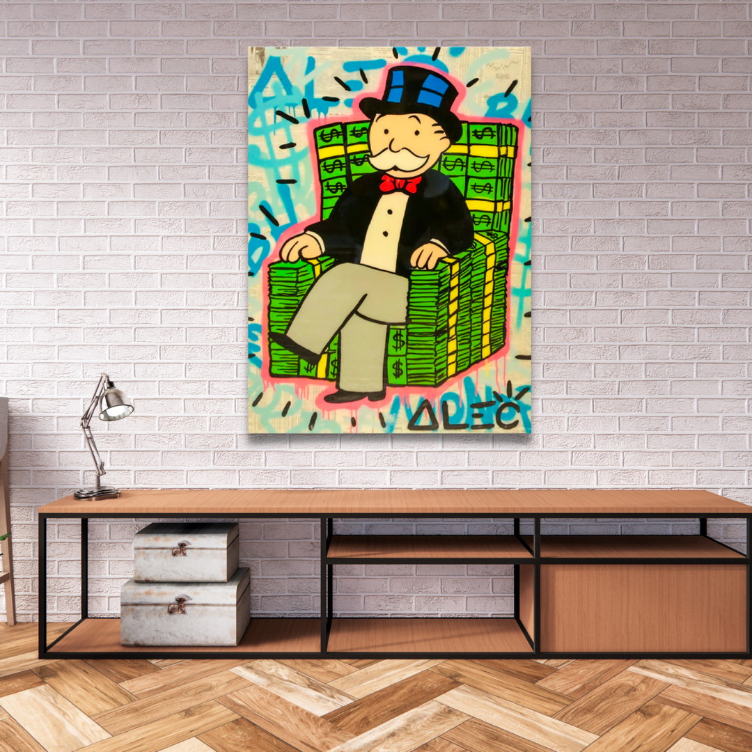 ChandeliersDecor.com-Monopoly Wall Poster-Alec Monopoly Money Millionaire Poster - Original Art Prints