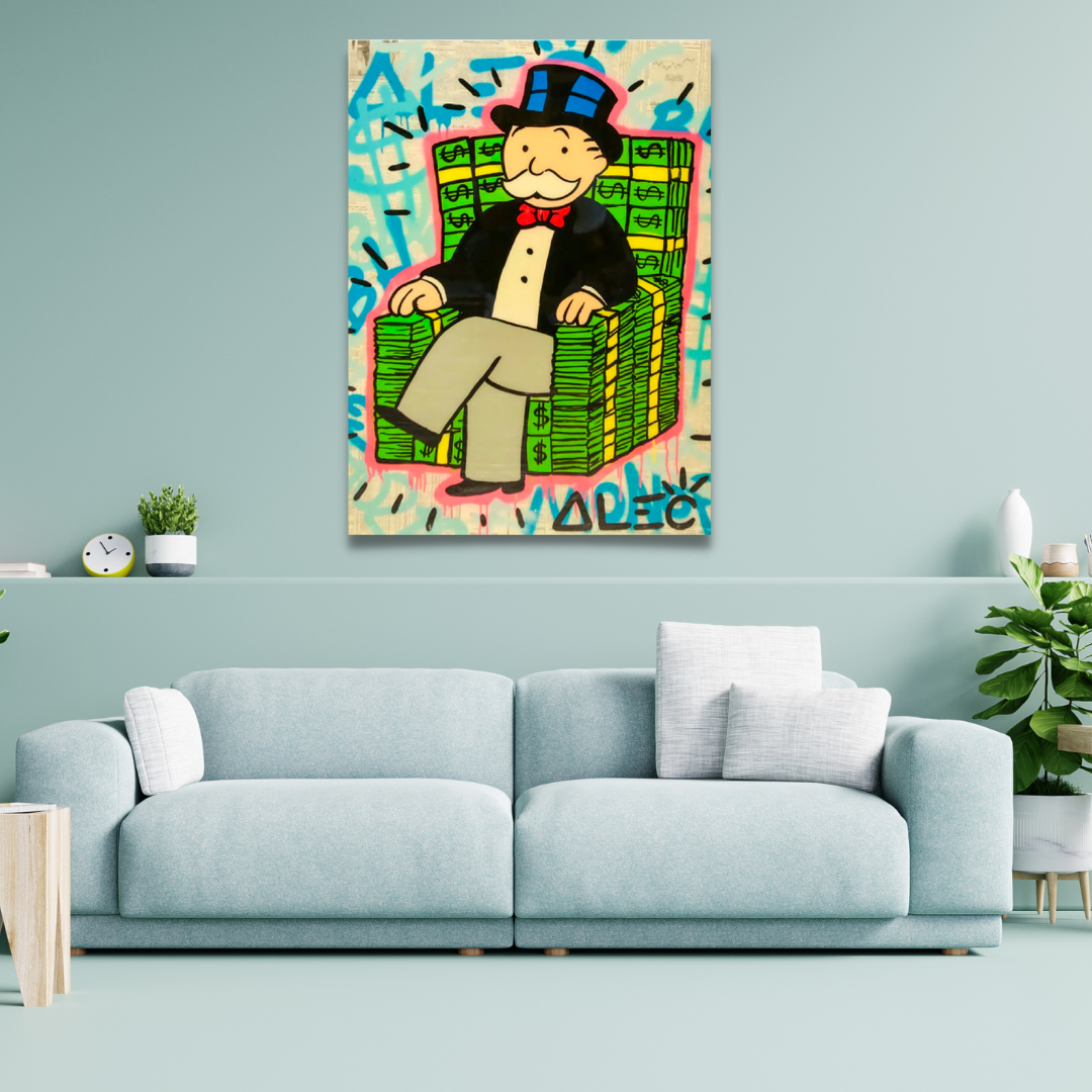 ChandeliersDecor.com-Monopoly Wall Poster-Alec Monopoly Money Millionaire Poster - Original Art Prints