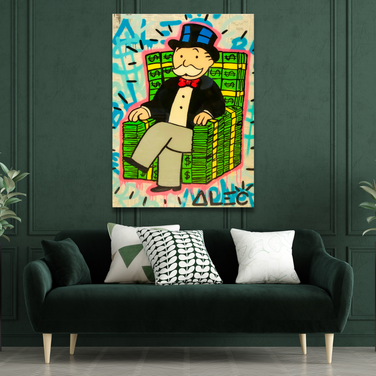 ChandeliersDecor.com-Monopoly Wall Poster-Alec Monopoly Money Millionaire Poster - Original Art Prints