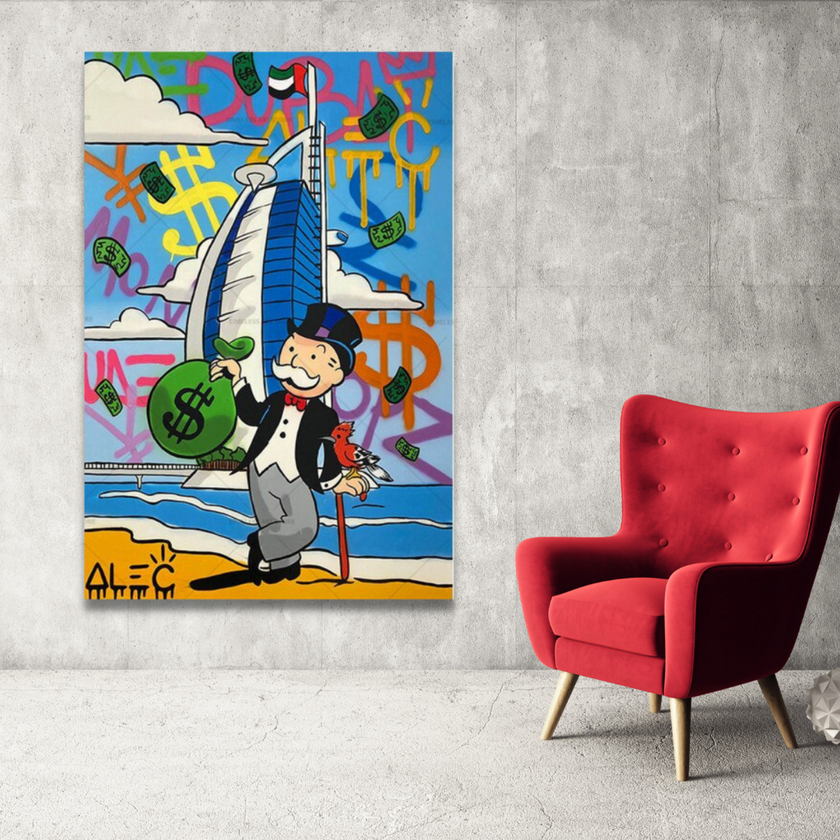 ChandeliersDecor.com-Monopoly Wall Poster-Alec Monopoly Poster: Get a Glimpse of Oasis Palm Dubai