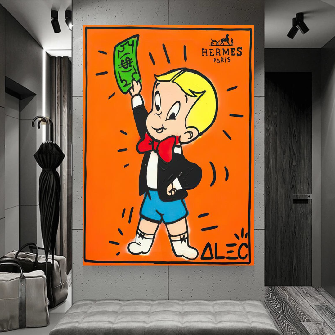ChandeliersDecor.com-Monopoly Wall Poster-Alec Monopoly Richie Rich Money Man Canvas Print