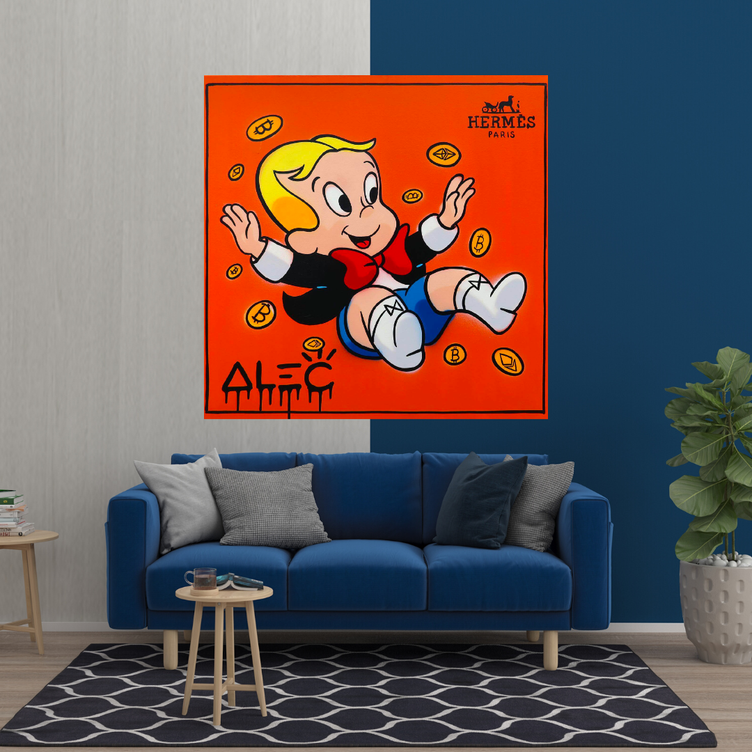 ChandeliersDecor.com-Monopoly Wall Poster-Alec Monopoly Richie Rich Money Man Canvas Print